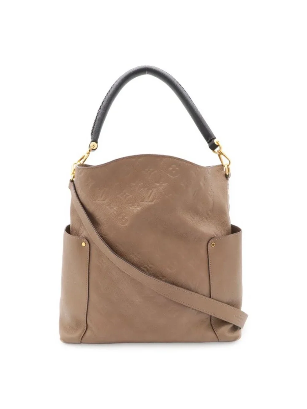 Louis Vuitton Monogram Empreinte Bagatelle 2-Way Shoulder Bag Semi Taupe